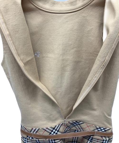 BURBERRY BLUE LABEL（バーバリー ブルー レーベル）BURBERRY BLUE LABEL (バーバリーロンドンブルーレーベル) ノースリーブワンピース ベージュ サイズ:Mの古着・服飾アイテム