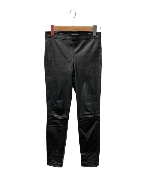 theory（セオリー）theory (セオリー) レザーパンツ ブラックの古着・服飾アイテム