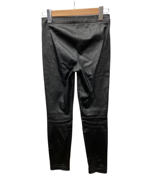 theory（セオリー）theory (セオリー) レザーパンツ ブラックの古着・服飾アイテム