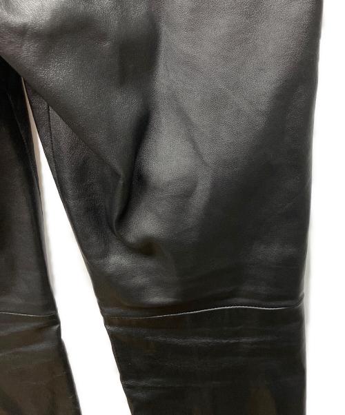 theory（セオリー）theory (セオリー) レザーパンツ ブラックの古着・服飾アイテム