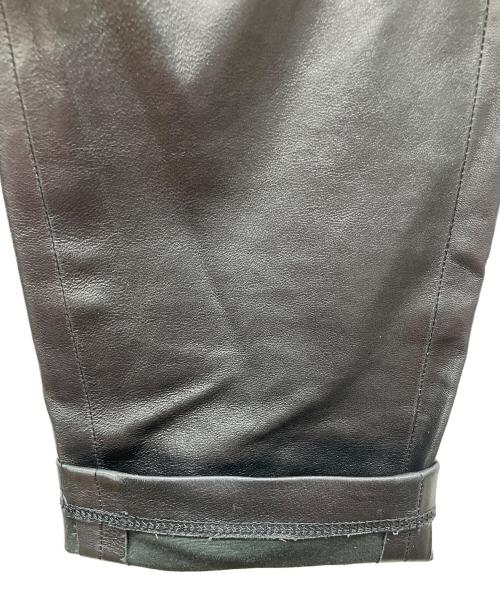 theory（セオリー）theory (セオリー) レザーパンツ ブラックの古着・服飾アイテム