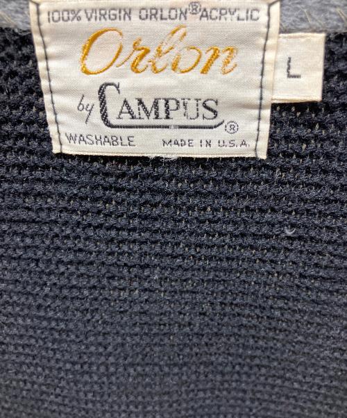 Orlon by CAMPUS（オーロン バイ キャンパス）Orlon by CAMPUS (オーロン バイ キャンパス) 厚手カーディガン グレー×ブラック サイズ:Lの古着・服飾アイテム