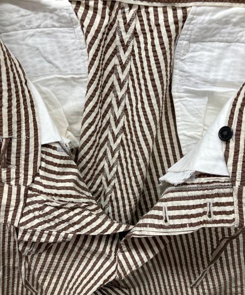 KAPTAIN SUNSHINE（キャプテンサンシャイン）KAPTAIN SUNSHINE (キャプテンサンシャイン) パンツ ホワイト×ブラウン サイズ:32の古着・服飾アイテム