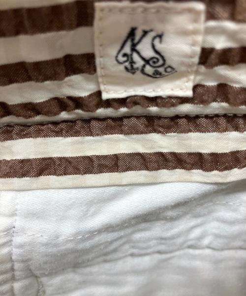 KAPTAIN SUNSHINE（キャプテンサンシャイン）KAPTAIN SUNSHINE (キャプテンサンシャイン) パンツ ホワイト×ブラウン サイズ:32の古着・服飾アイテム