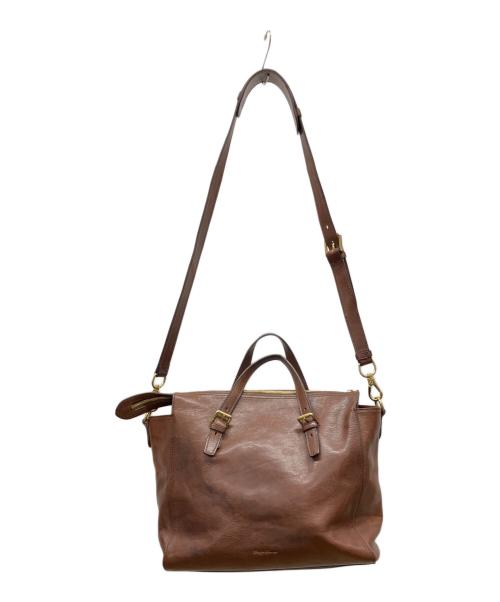 RALPH LAUREN（ラルフローレン）RALPH LAUREN (ラルフローレン) レザートートバッグ ブラウンの古着・服飾アイテム