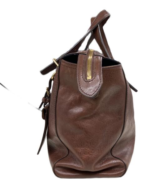 RALPH LAUREN（ラルフローレン）RALPH LAUREN (ラルフローレン) レザートートバッグ ブラウンの古着・服飾アイテム