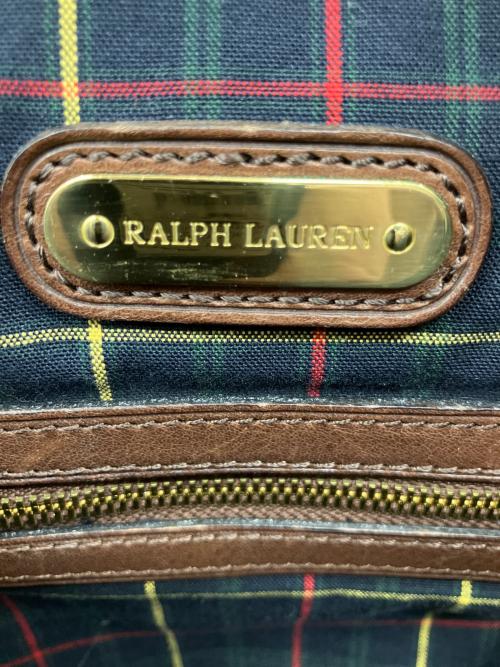 RALPH LAUREN（ラルフローレン）RALPH LAUREN (ラルフローレン) レザートートバッグ ブラウンの古着・服飾アイテム