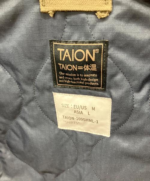 TAION（タイオン）TAION (タイオン) ミリタリーダウンシャツ カーキ サイズ:Lの古着・服飾アイテム