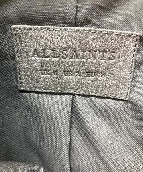 ALL SAINTS（オールセインツ）ALL SAINTS (オールセインツ) ライダースジャケット ブラック サイズ:Sの古着・服飾アイテム