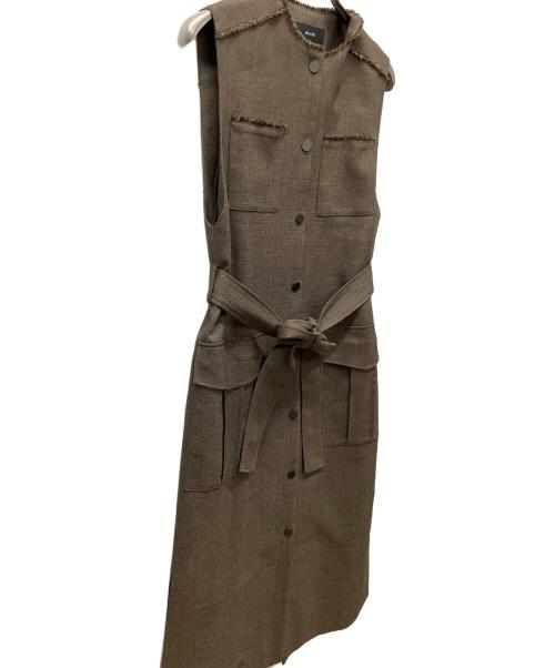 allureville（アルアバイル）allureville (アルアバイル) ノースリーブ・キャミソールワンピース ブラウン サイズ:1の古着・服飾アイテム