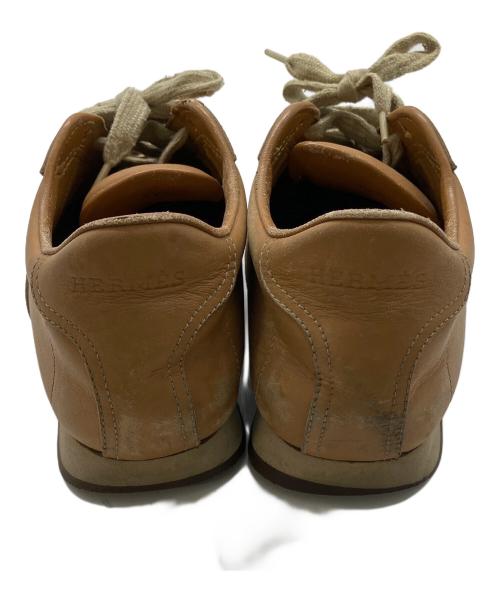 HERMES（エルメス）HERMES (エルメス) レザースニーカー ブラウン サイズ:23.5cmの古着・服飾アイテム