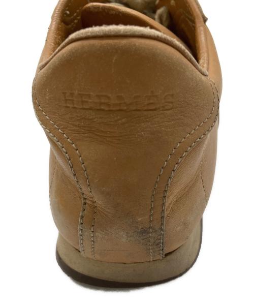 HERMES（エルメス）HERMES (エルメス) レザースニーカー ブラウン サイズ:23.5cmの古着・服飾アイテム