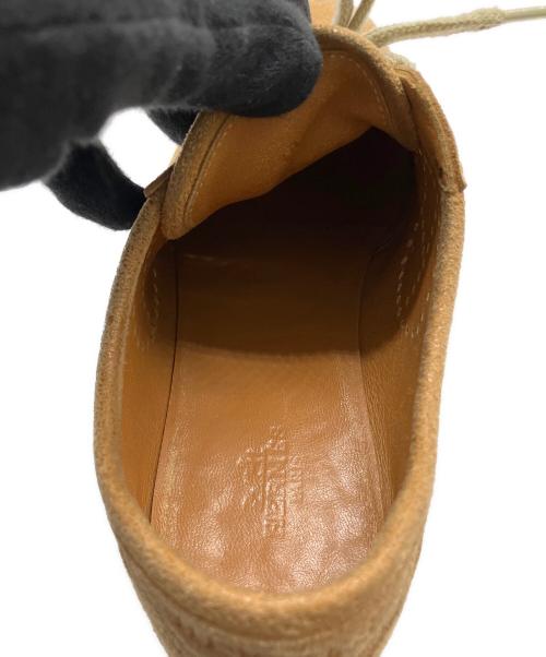 HERMES（エルメス）HERMES (エルメス) レザースニーカー ブラウン サイズ:24cmの古着・服飾アイテム