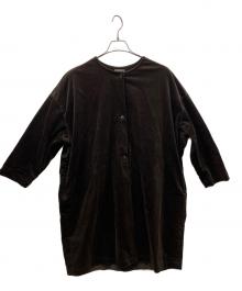 オローネ（オローネ）の古着「ノーカラーコート」｜ブラウン