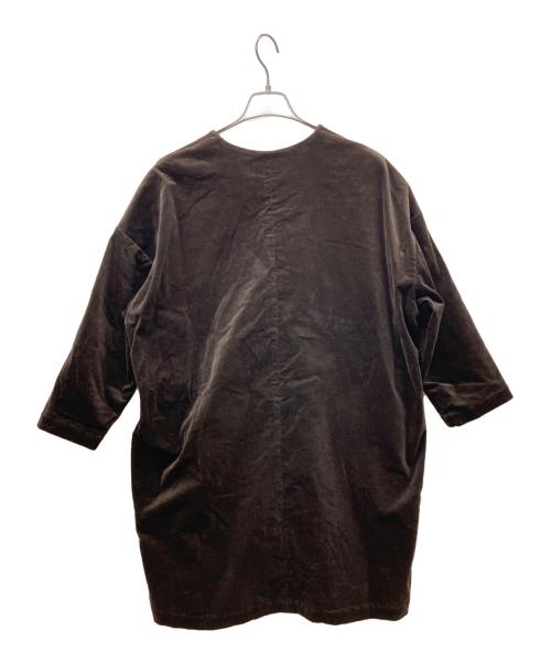 オローネ（オローネ）オローネ (オローネ) ノーカラーコート ブラウン サイズ:-の古着・服飾アイテム
