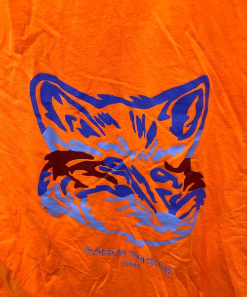 maison kitsune（メゾンキツネ）maison kitsune (メゾンキツネ) 半袖カットソー オレンジ サイズ:Mの古着・服飾アイテム