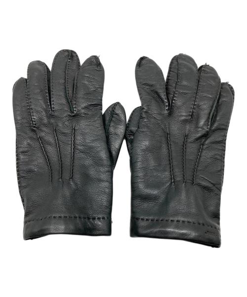 Ferragamo（フェラガモ）Ferragamo (フェラガモ) レザーグローブ ブラックの古着・服飾アイテム