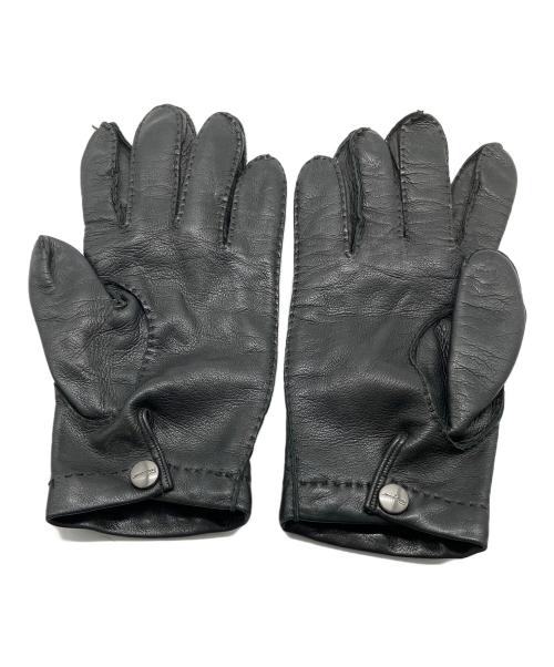 Ferragamo（フェラガモ）Ferragamo (フェラガモ) レザーグローブ ブラックの古着・服飾アイテム