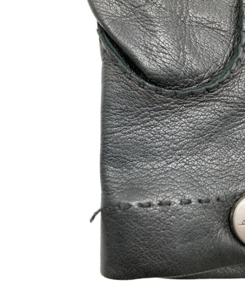 Ferragamo（フェラガモ）Ferragamo (フェラガモ) レザーグローブ ブラックの古着・服飾アイテム