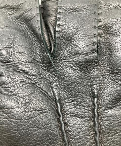 Ferragamo（フェラガモ）Ferragamo (フェラガモ) レザーグローブ ブラックの古着・服飾アイテム