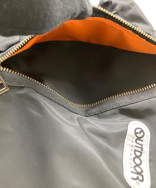 OUTDOOR（アウトドア）OUTDOOR (アウトドア) Risley (リズレー) フリルハンドバッグ オレンジ×ブラックの古着・服飾アイテム