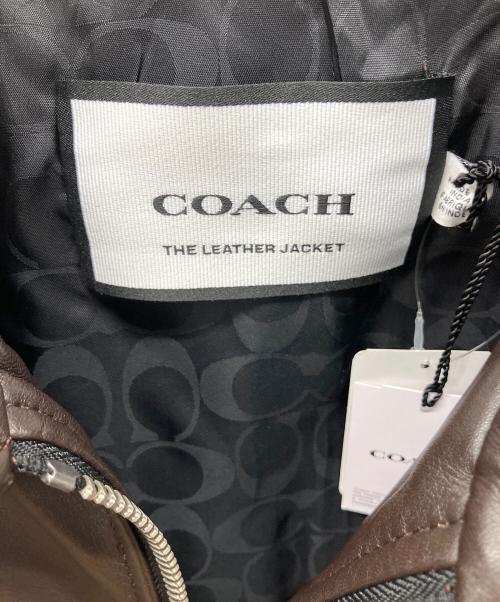 COACH（コーチ）COACH (コーチ) レザージャケット ブラウン サイズ:Lの古着・服飾アイテム