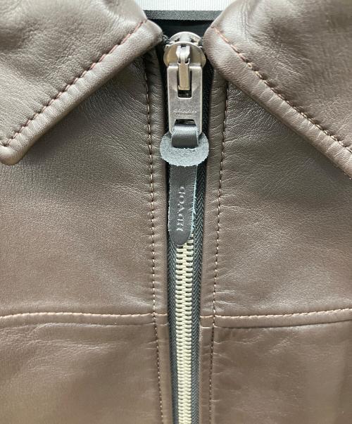 COACH（コーチ）COACH (コーチ) レザージャケット ブラウン サイズ:Lの古着・服飾アイテム