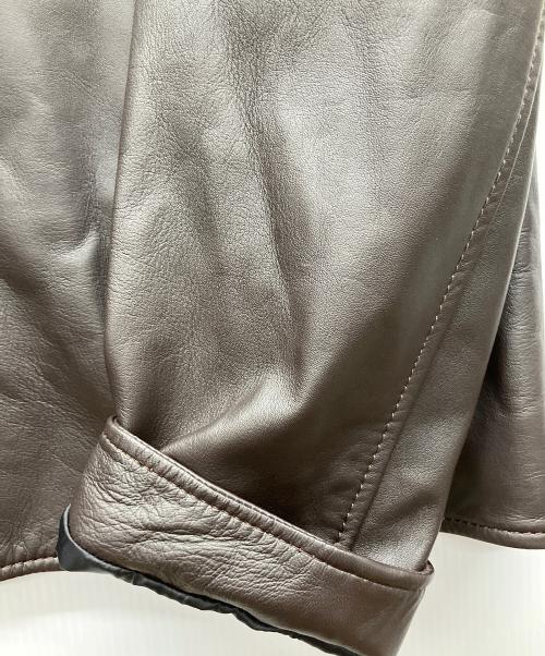 COACH（コーチ）COACH (コーチ) レザージャケット ブラウン サイズ:Lの古着・服飾アイテム