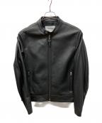 COACHコーチ）の古着「レザーレーサー」｜ブラック