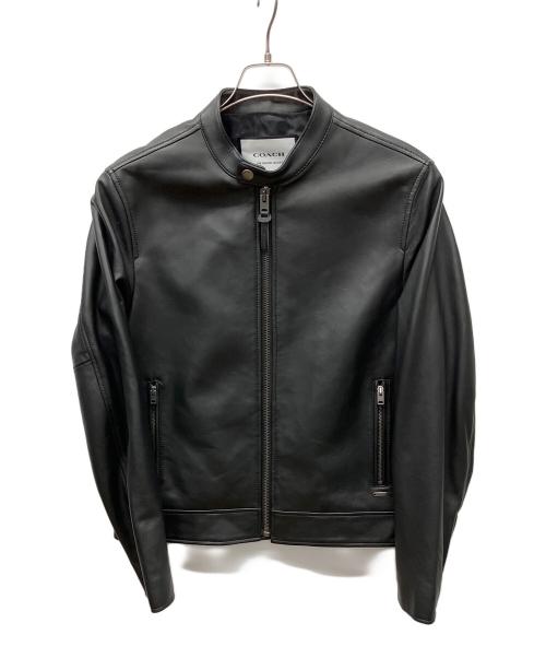 COACH（コーチ）COACH (コーチ) レザーレーサー ブラック サイズ:Lの古着・服飾アイテム
