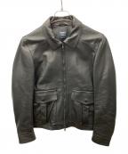EMMETIエンメティ）の古着「レザージャケット」｜ブラック