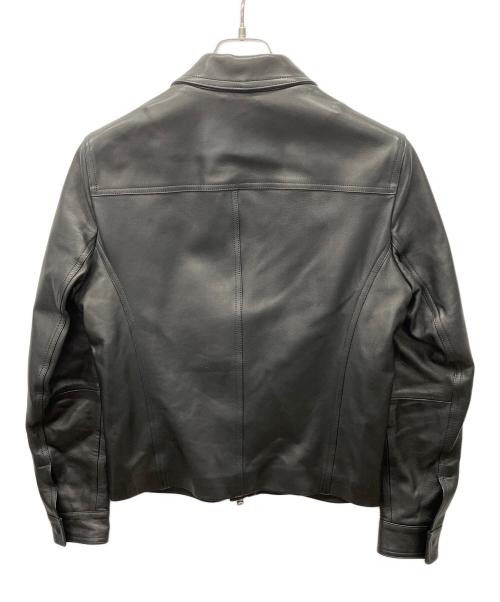 EMMETI（エンメティ）EMMETI (エンメティ) レザージャケット ブラック サイズ:44の古着・服飾アイテム