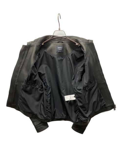 EMMETI（エンメティ）EMMETI (エンメティ) レザージャケット ブラック サイズ:44の古着・服飾アイテム