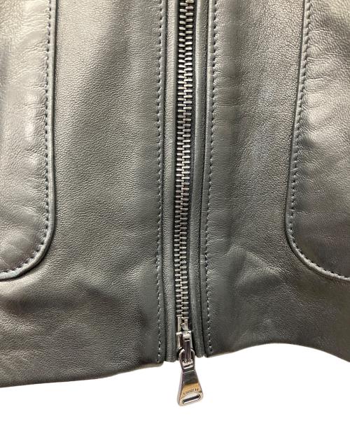 EMMETI（エンメティ）EMMETI (エンメティ) レザージャケット ブラック サイズ:44の古着・服飾アイテム