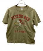 TOYS MCCOY×PEANUTSトイズマッコイ×ピーナッツ）の古着「半袖カットソー」｜オリーブ