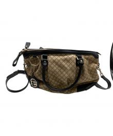 GUCCI（グッチ）の古着「2WAYバッグ」｜ブラック×ベージュ