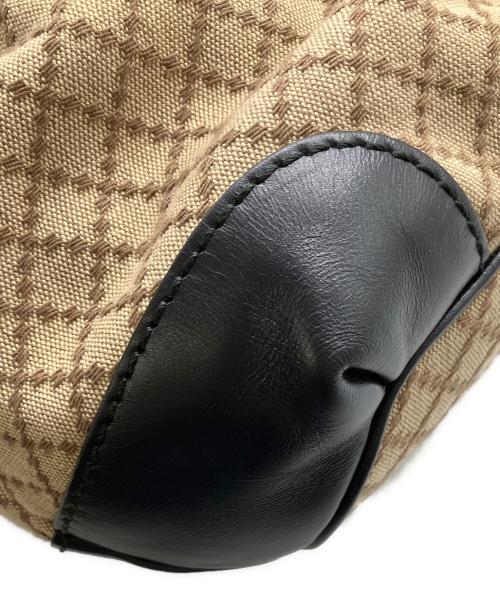 GUCCI（グッチ）GUCCI (グッチ) 2WAYバッグ ブラック×ベージュの古着・服飾アイテム