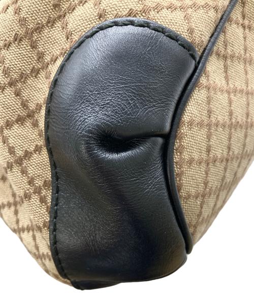 GUCCI（グッチ）GUCCI (グッチ) 2WAYバッグ ブラック×ベージュの古着・服飾アイテム