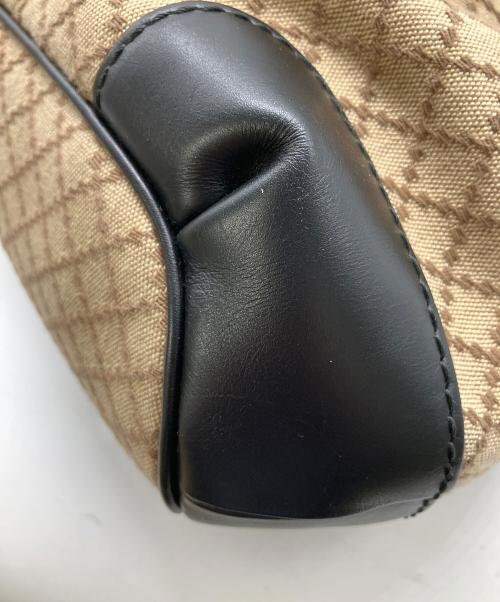 GUCCI（グッチ）GUCCI (グッチ) 2WAYバッグ ブラック×ベージュの古着・服飾アイテム