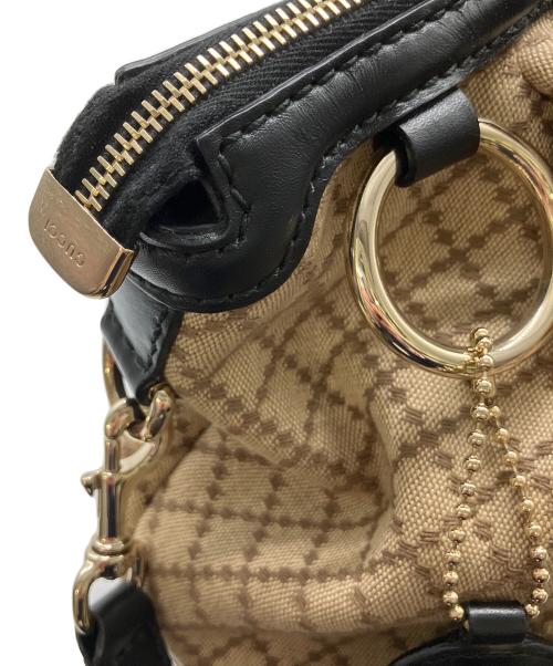 GUCCI（グッチ）GUCCI (グッチ) 2WAYバッグ ブラック×ベージュの古着・服飾アイテム