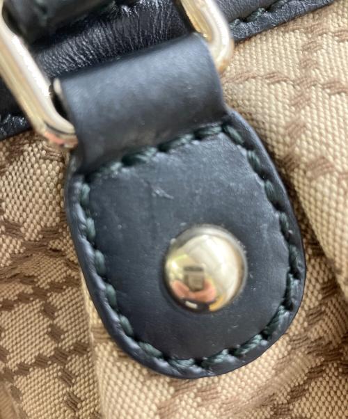 GUCCI（グッチ）GUCCI (グッチ) 2WAYバッグ ブラック×ベージュの古着・服飾アイテム