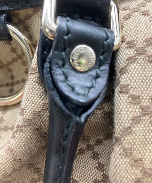 GUCCI（グッチ）GUCCI (グッチ) 2WAYバッグ ブラック×ベージュの古着・服飾アイテム