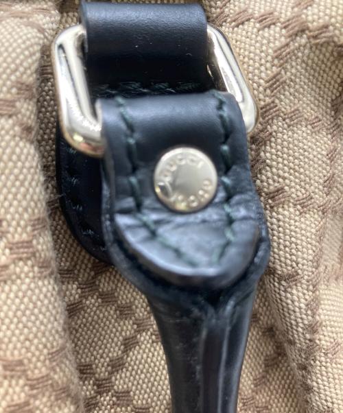 GUCCI（グッチ）GUCCI (グッチ) 2WAYバッグ ブラック×ベージュの古着・服飾アイテム