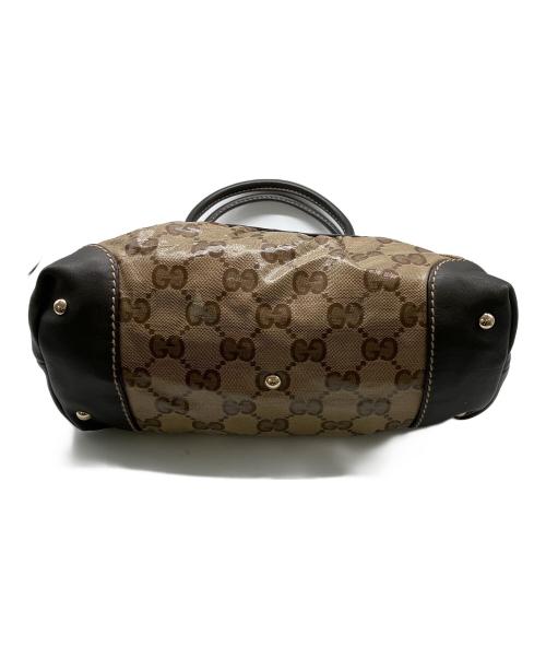 GUCCI（グッチ）GUCCI (グッチ) ハンドバッグ ブラック×ベージュの古着・服飾アイテム