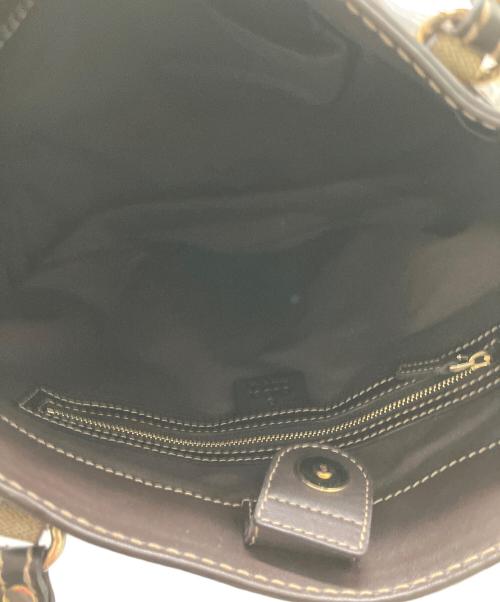 GUCCI（グッチ）GUCCI (グッチ) ハンドバッグ ブラック×ベージュの古着・服飾アイテム