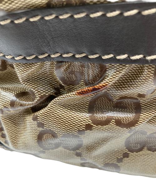 GUCCI（グッチ）GUCCI (グッチ) ハンドバッグ ブラック×ベージュの古着・服飾アイテム