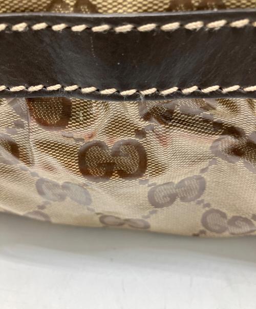 GUCCI（グッチ）GUCCI (グッチ) ハンドバッグ ブラック×ベージュの古着・服飾アイテム