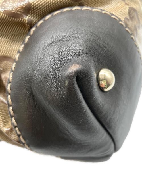 GUCCI（グッチ）GUCCI (グッチ) ハンドバッグ ブラック×ベージュの古着・服飾アイテム