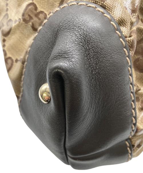 GUCCI（グッチ）GUCCI (グッチ) ハンドバッグ ブラック×ベージュの古着・服飾アイテム