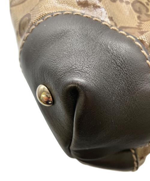 GUCCI（グッチ）GUCCI (グッチ) ハンドバッグ ブラック×ベージュの古着・服飾アイテム